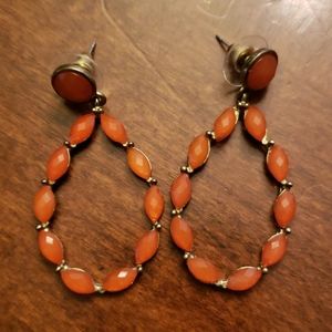 Orange Jewel Earrings